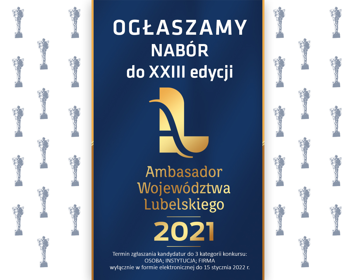 Zdjęcie plakatu konkursu ,,Ambasador Województwa Lubelskiego"