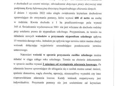 Grafika (zdjęcie) przedstawiające treść informacji