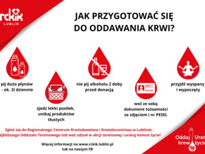Zdjęcie przedstawiające jak się przygotować do oddawania krwi