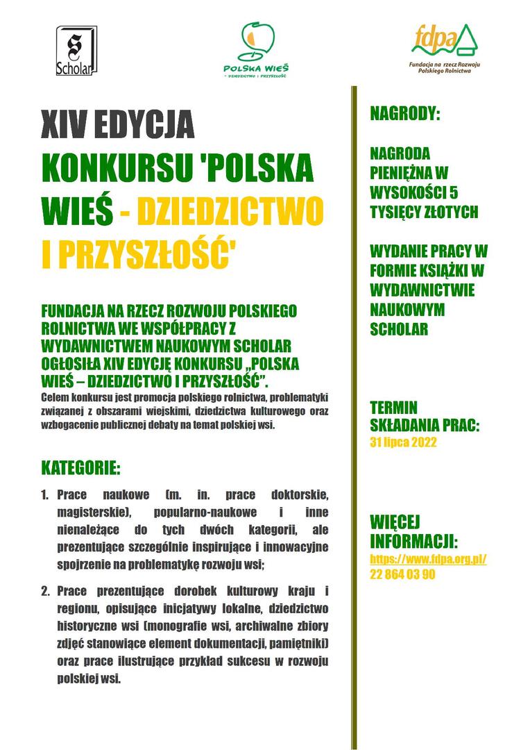 Zdjęcie plakatu konkursu z logami organizatorów