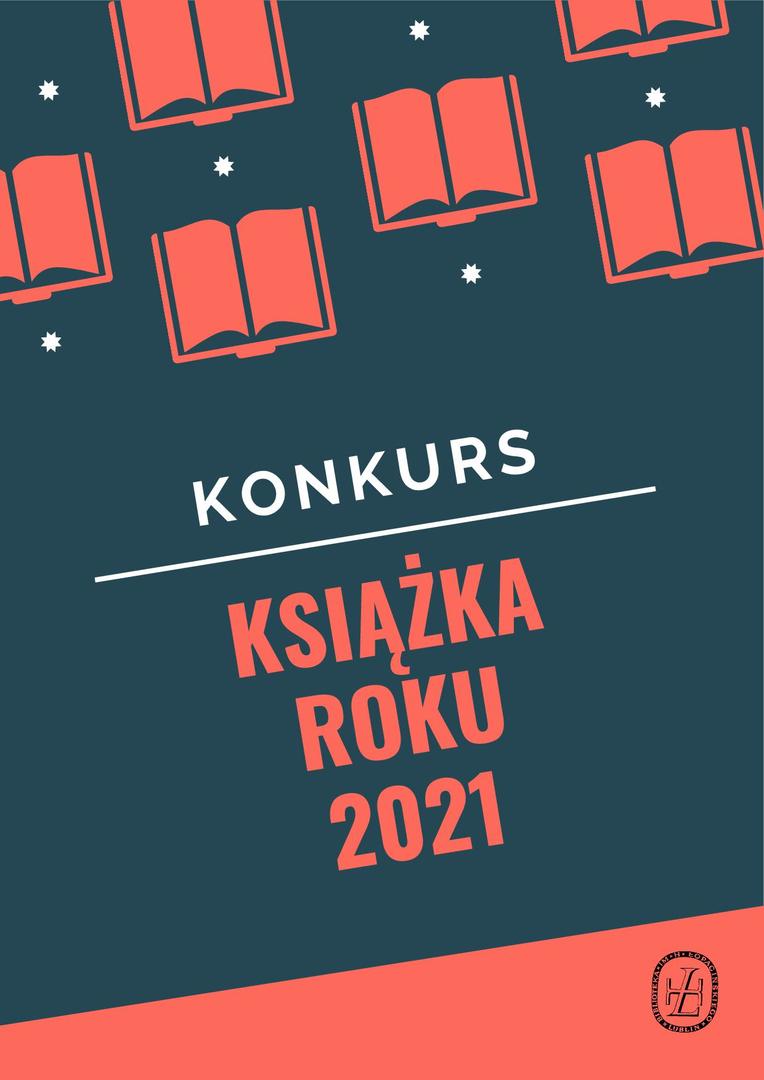 Plakat konkursu  „Książka Roku 2021”