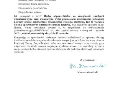 Zdjęcie pisma Prezesa Rady Ministrów