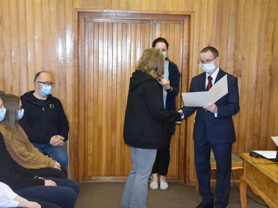 Zdjęcie z I sesji IV kadencji MRG Gościeradów