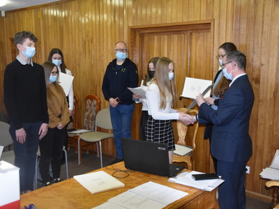 Zdjęcie z I sesji IV kadencji MRG Gościeradów