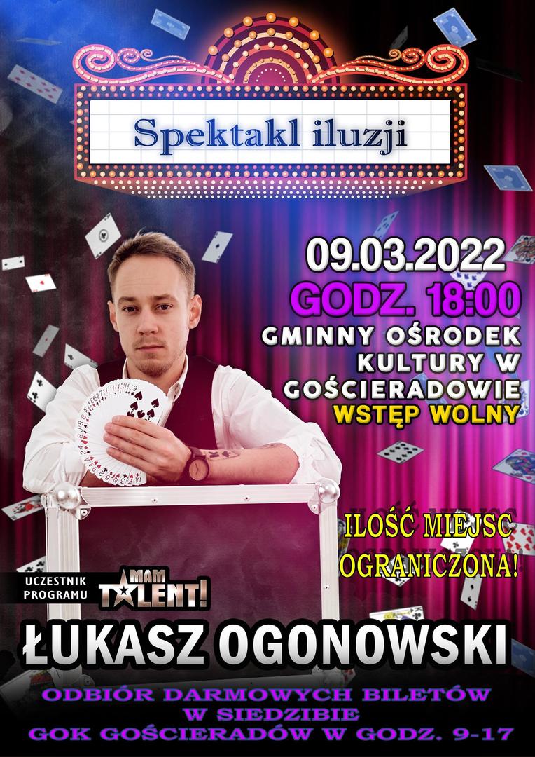 Plakat spektaklu iluzji