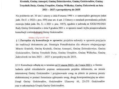 Obraz przedstawiający treść zarządzenia strona 1