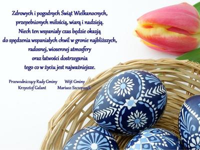 Zdjęcie pisanek i tulipana