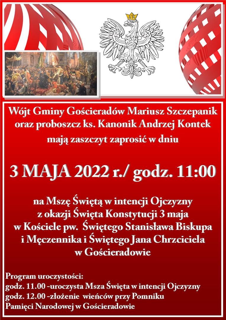 Zdjęcie godła Polski i konstytucji 3 maja