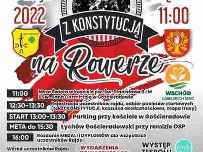 Zdjęcie plakatu ,,Z KONSTYTUCJĄ NA ROWERZE"