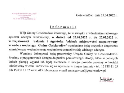 Zdjęcie informacji