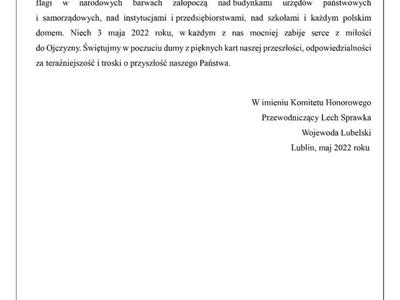 Zdjęcie Odezwy Komitetu Honorowego