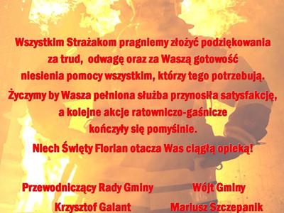 Zdjęcie strażaka w ogniu
