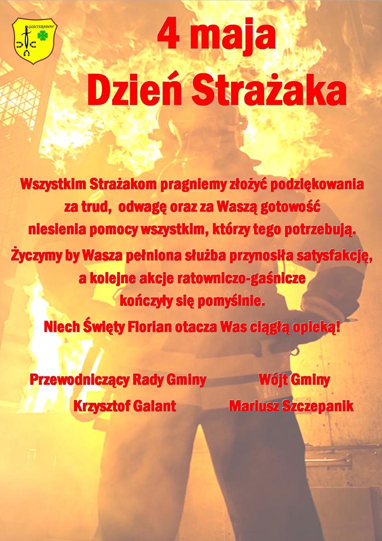 Zdjęcie strażaka w ogniu