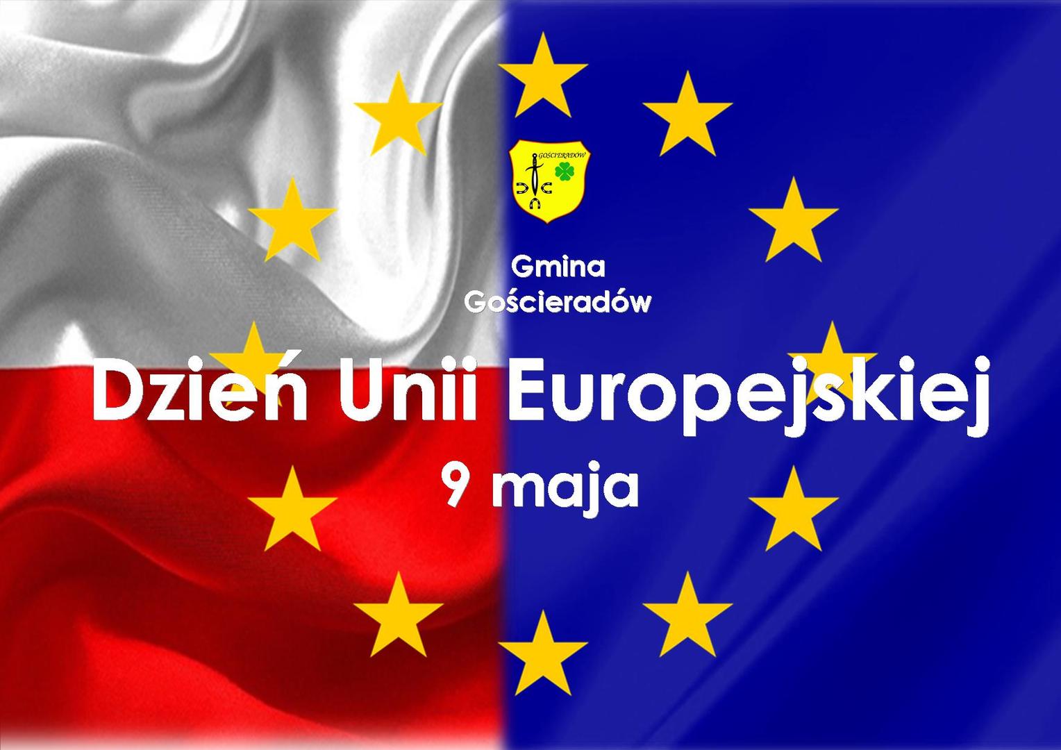 Zdjęcie flagi Polski i Unii Europejskiej