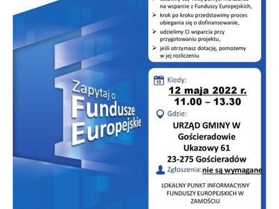 Zdj ecie plakatu dot. Funduszy Unijnych