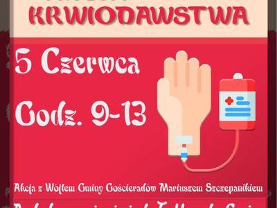 Zdjęcie plakatu akcji krwiodawstwa