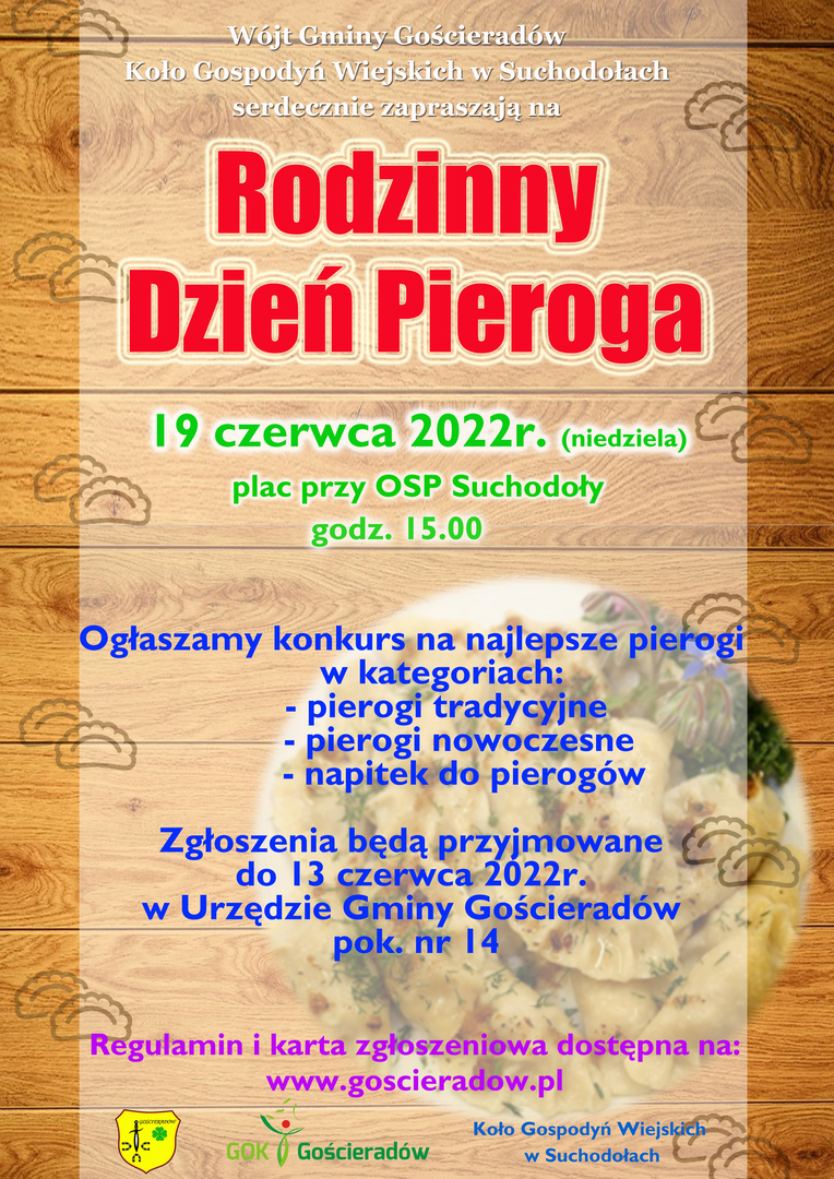 Zdjęcie plakatu z pierogami