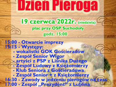 Zdjęcie plakatu z pierogami