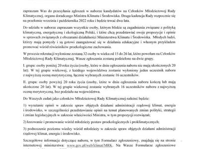 Zdjęcie zaproszenia do udziału w naborze do MRK