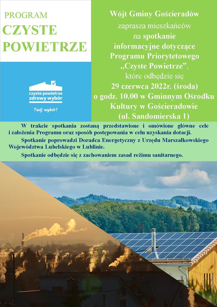 Zdjęcia czystego i zanieczyszczonego powietrza