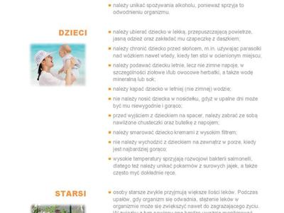 Strona 4 poradnika "Jak przygotować się na upał"