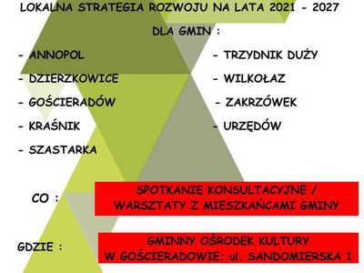 Plakat informacyjny zawierający treść ogłoszenia