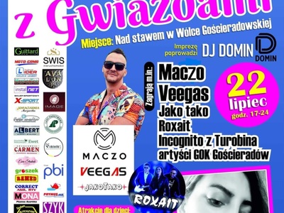 Zdjęcie plakatu z wizerunkami artystów i chorej kobiety