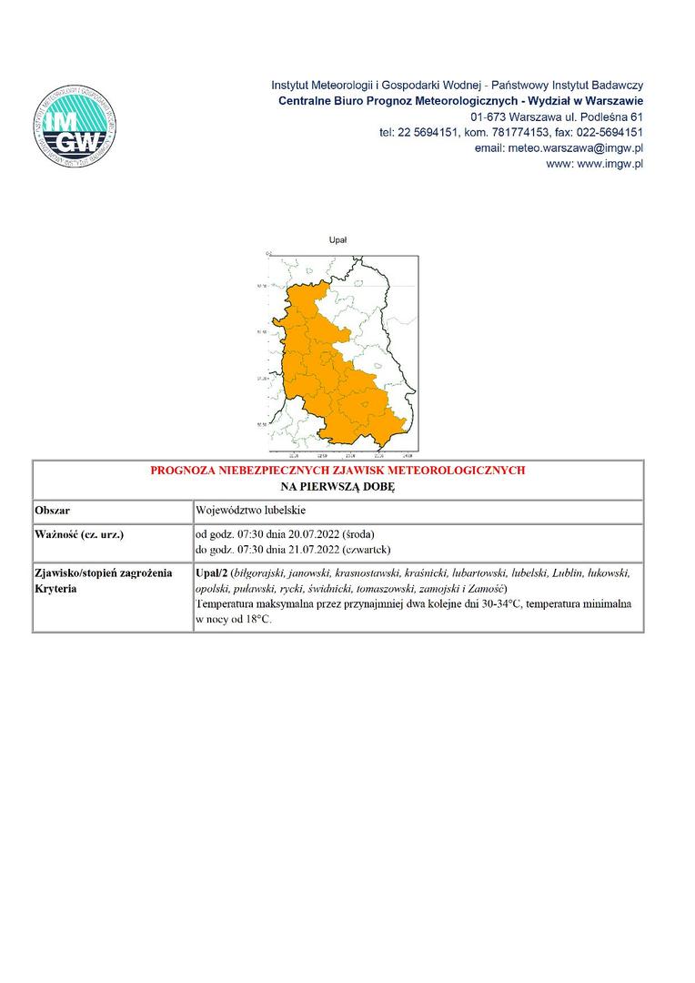 Zdjęcie prognozy meteorologicznej