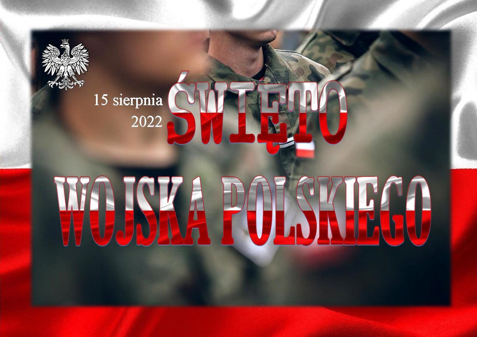 Zdjęcie żołnierzy i flagi Polski