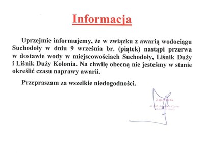 Zdjęcie informacji