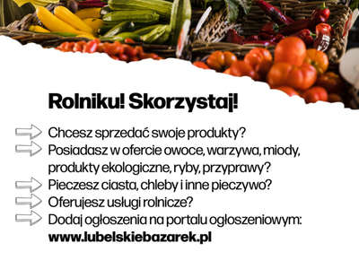 Zdjęcie informacji z produktami rolniczymi