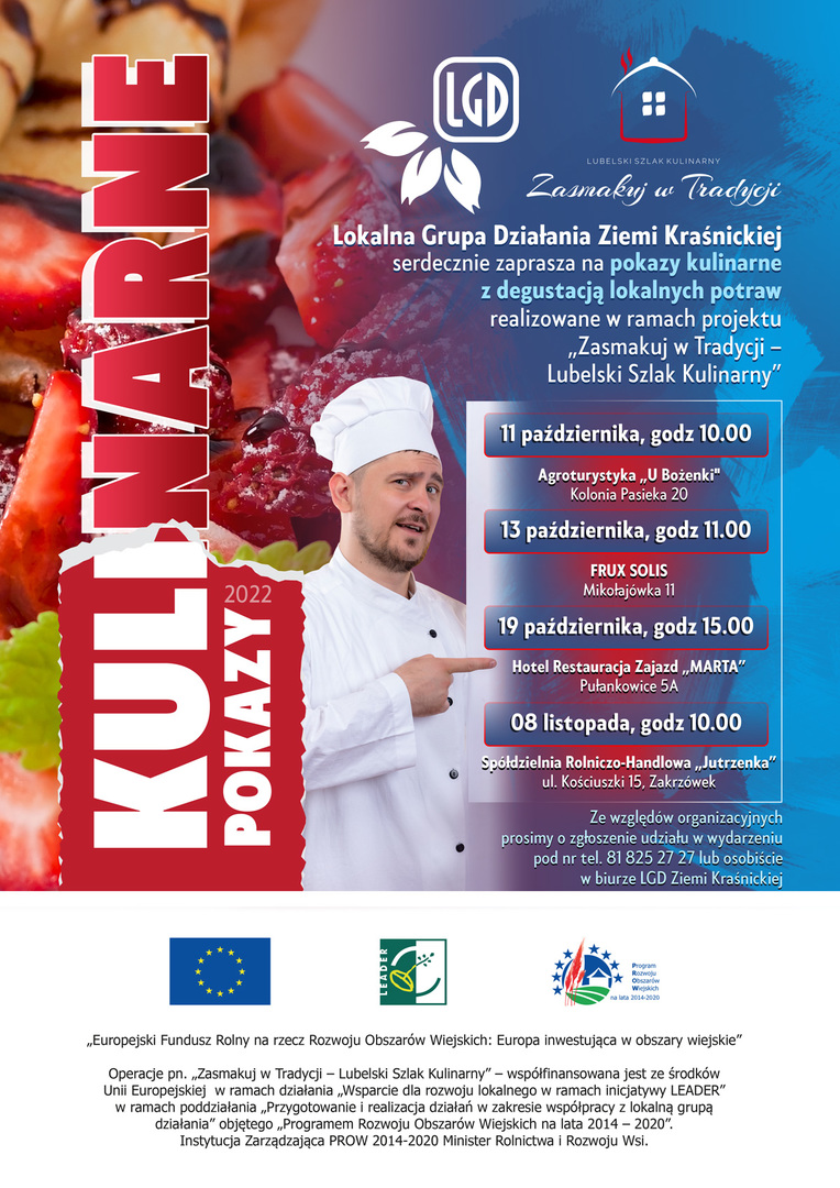 Zdjęcie plakatu z kucharzem