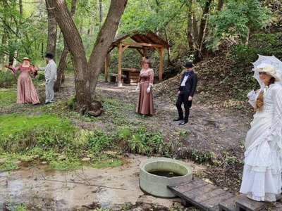 Zdjęcie gości na Źródliskach w Łanach