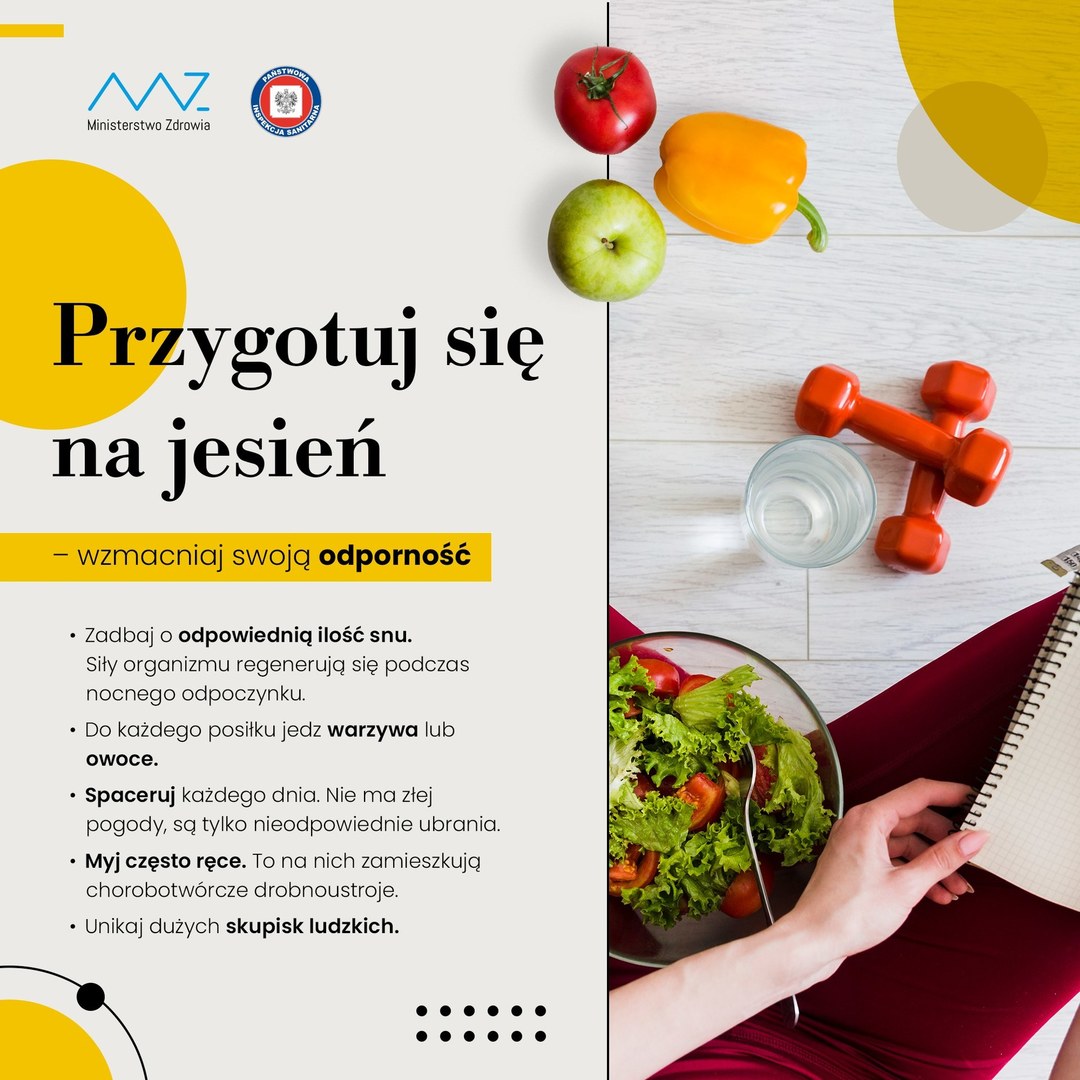 Zdjęcie ulotki dotyczącej jesiennej odporności