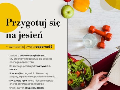 Zdjęcie ulotki dotyczącej jesiennej odporności