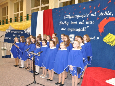 Zdjęcie z rozdania Stypendiów Wójta Gminy Gościeradów