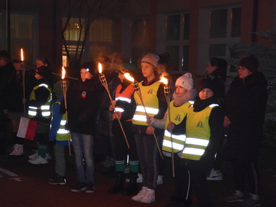Zdjęcie z Marszu dla Niepodległej w gminie Gościeradów
