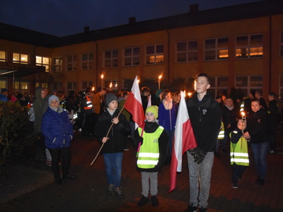 Zdjęcie z Marszu dla Niepodległej w gminie Gościeradów