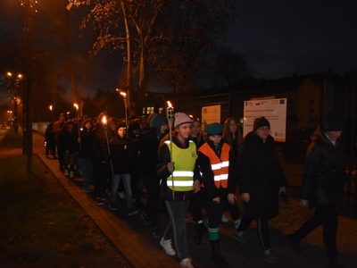 Zdjęcie z Marszu dla Niepodległej w gminie Gościeradów