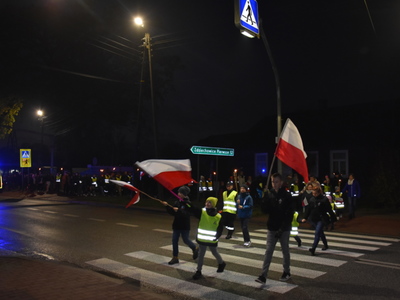 Zdjęcie z Marszu dla Niepodległej w gminie Gościeradów