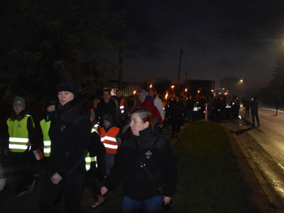 Zdjęcie z Marszu dla Niepodległej w gminie Gościeradów