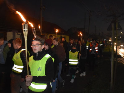Zdjęcie z Marszu dla Niepodległej w gminie Gościeradów