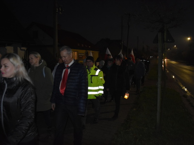Zdjęcie z Marszu dla Niepodległej w gminie Gościeradów