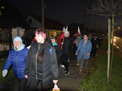 Zdjęcie z Marszu dla Niepodległej w gminie Gościeradów