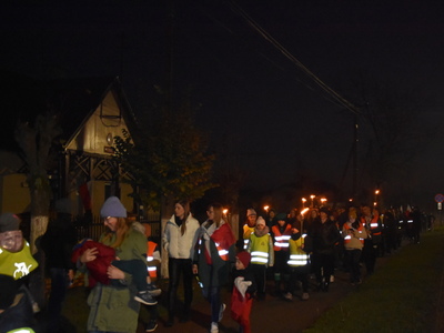Zdjęcie z Marszu dla Niepodległej w gminie Gościeradów