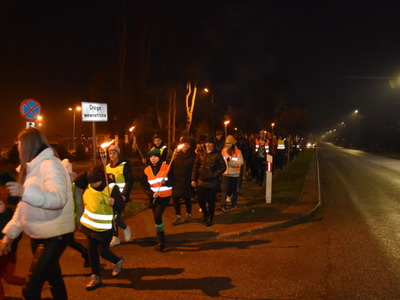 Zdjęcie z Marszu dla Niepodległej w gminie Gościeradów