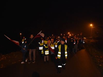 Zdjęcie z Marszu dla Niepodległej w gminie Gościeradów