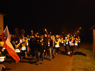 Zdjęcie z Marszu dla Niepodległej w gminie Gościeradów