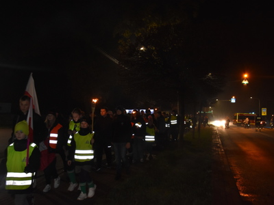 Zdjęcie z Marszu dla Niepodległej w gminie Gościeradów