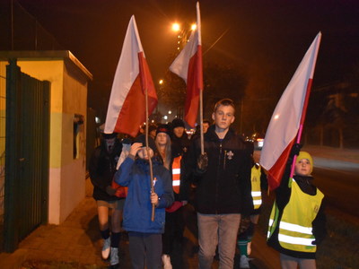 Zdjęcie z Marszu dla Niepodległej w gminie Gościeradów